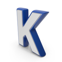 Blue Dual Color Capital Alphabet K PNG & PSD Images