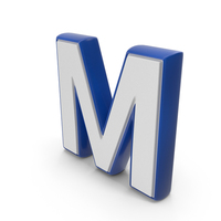 Dual Color Alphabet Capital M Blue PNG & PSD Images