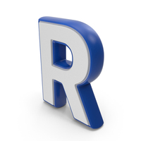 Blue Dual Color Capital Alphabet R PNG & PSD Images