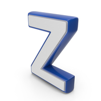 Blue Dual Color Capital Alphabet Z PNG & PSD Images