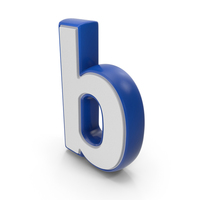 Blue Dual Color Small Alphabet B PNG & PSD Images