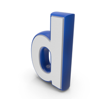 Blue Dual Color Small Alphabet D PNG & PSD Images