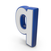 Dual Color Alphabet Small Q Blue PNG & PSD Images
