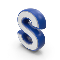 Dual Color Alphabet Small S Blue PNG & PSD Images