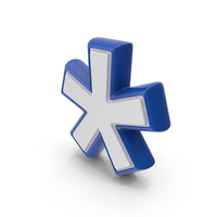 Blue Dual Color Asterisk Symbol PNG & PSD Images
