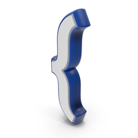 Blue Dual Color Curly Bracket Symbol PNG & PSD Images