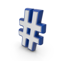 Blue Dual Color Hash Symbol PNG & PSD Images