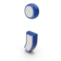Blue Dual Color Semicolon Symbol PNG & PSD Images