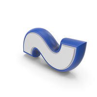 Blue Dual Color Tilde Symbol PNG & PSD Images