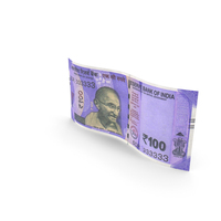 Wavy 100 Indian Rupee Banknote Bill PNG & PSD Images