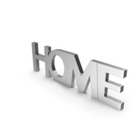 Silver Home Text PNG & PSD Images