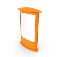 Vertical Blank Ellipse Orange Billboard PNG & PSD Images