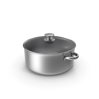 Steel Pot With Glass Lid PNG & PSD Images