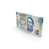 Wavy 20 Mexican Peso banknote Bill PNG & PSD Images