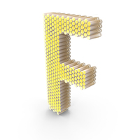 Yellow Hexagonal Letter F PNG & PSD Images