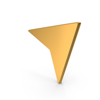 Upper Right Arrow Icon Gold PNG & PSD Images