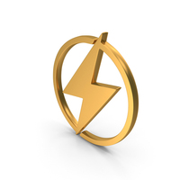 Electric Energy Power Icon Gold PNG & PSD Images