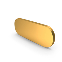 Rounded Corners Rectangle Icon Gold PNG & PSD Images