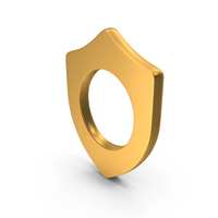 Safety Health Security Icon Gold PNG & PSD Images