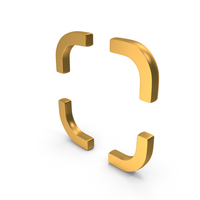 Gold Square Rounded Corners Icon PNG & PSD Images