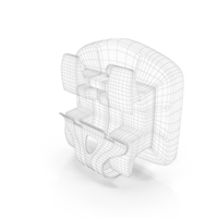 Self Ligating Dental Braces Bracket Open Wireframe PNG & PSD Images