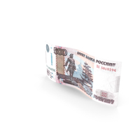 Wavy 500 Russian Rublel Banknote Bill PNG & PSD Images
