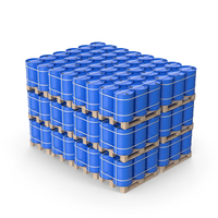 Stacked Blue Barrels On Pallets PNG & PSD Images