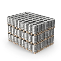 Steel Barrels On Wooden Pallets PNG & PSD Images