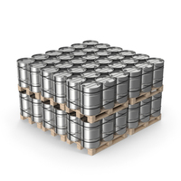 Stacked Steel Barrels On Wood Pallets PNG & PSD Images