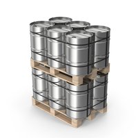 Steel Barrels On Pallets PNG & PSD Images