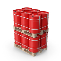Red Barrels On Wood Pallets PNG & PSD Images