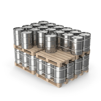 Stack Of Barrels On Wooden Pallets PNG & PSD Images
