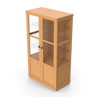 Wooden Display Cabinet PNG & PSD Images