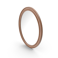 Oval Wooden Mirror PNG & PSD Images