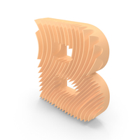 Wavy Shape Letter B PNG & PSD Images