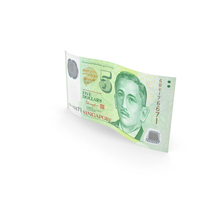 Wavy 5 Singapore Dollars Banknote Bill PNG & PSD Images