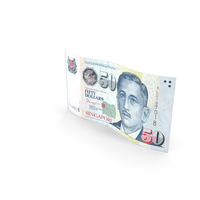 Wavy 50 Singapore Dollars Banknote Bill PNG & PSD Images