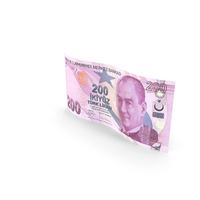 Wavy 200 Turkish Lira Banknote Bill PNG & PSD Images