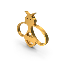 Gold Honey Bee Icon PNG & PSD Images