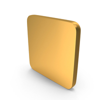 Gold Rounded Square Shape PNG & PSD Images