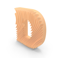 Wavy Shape Letter D PNG & PSD Images