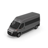 Silver Passenger Van High Roof PNG & PSD Images