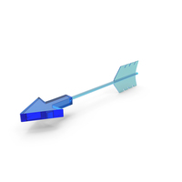 Blue Glass Arrow PNG & PSD Images