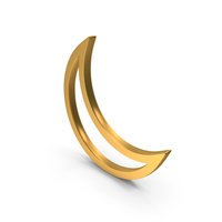 Moon Outline Icon Gold PNG & PSD Images