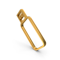 Gold USB Flash Drive Outline Icon PNG & PSD Images