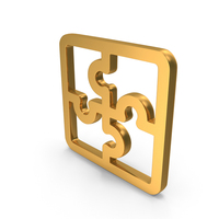 Puzzle Icon Gold PNG & PSD Images