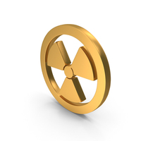 Radiation Icon Gold PNG & PSD Images