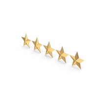 Gold Five Stars Symbol PNG & PSD Images