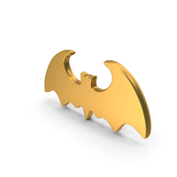 Bat Logo Metallic PNG & PSD Images