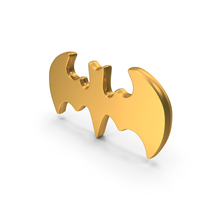 Bat Logo Metallic PNG & PSD Images